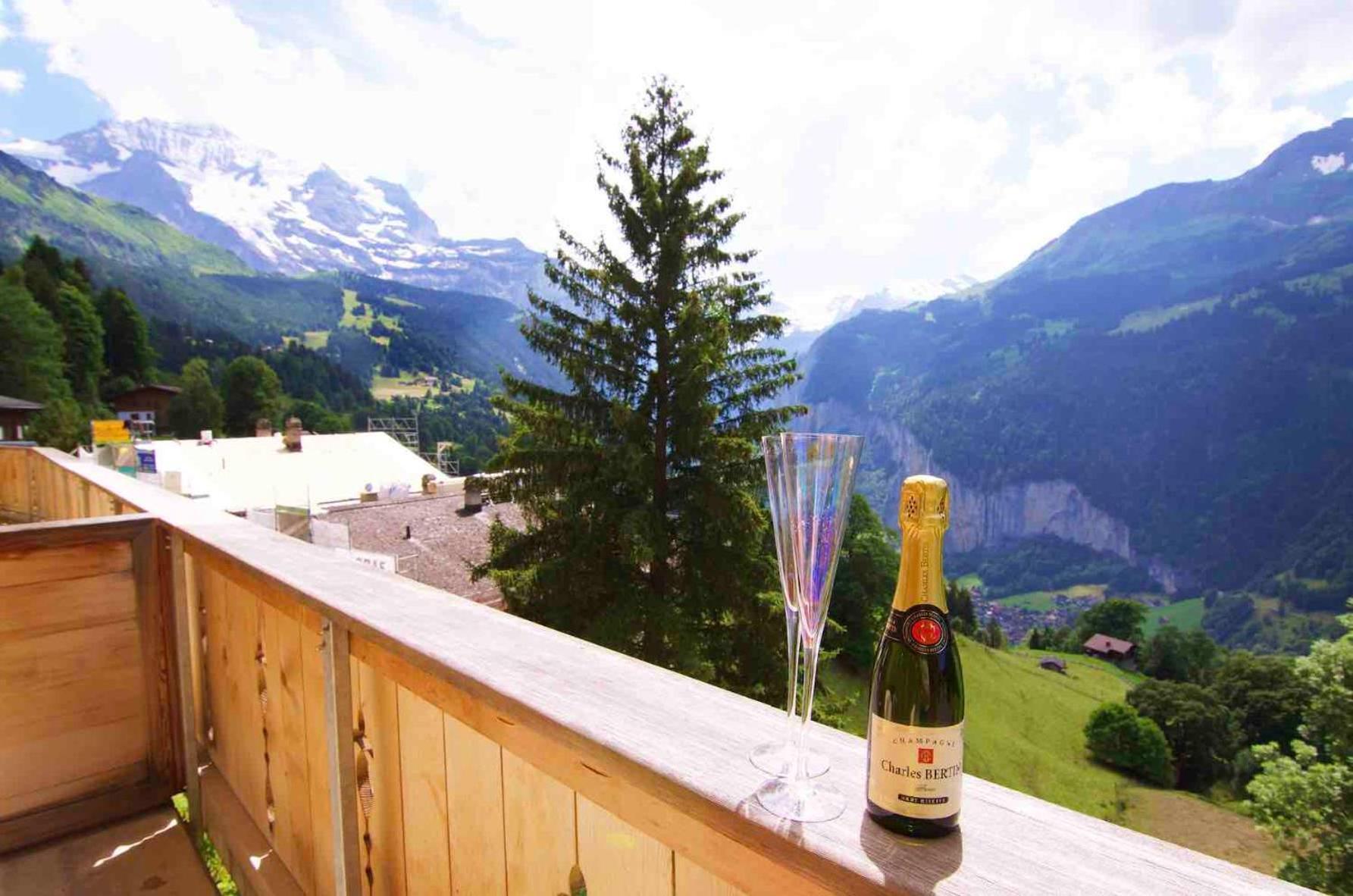 Holiday Flat #1, Chalet Aberot, Wengen, Switzerland Extérieur photo