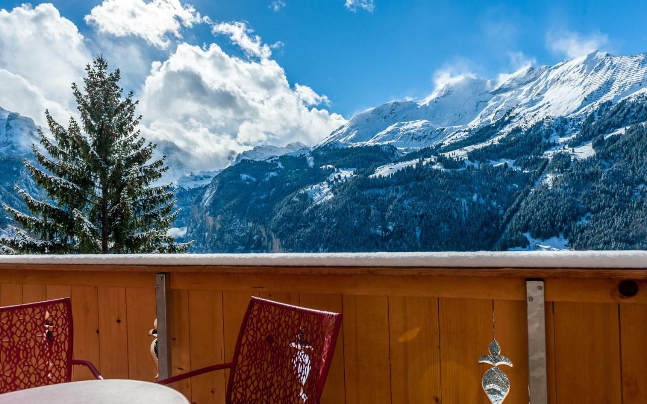 Holiday Flat #1, Chalet Aberot, Wengen, Switzerland Extérieur photo